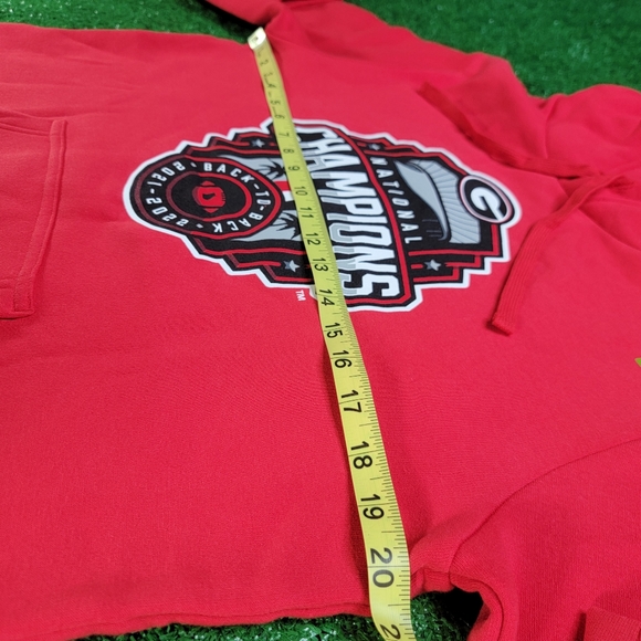 Georgia Bulldogs Back To Back National Champions Men's Hoodie Sz Medium Red New - Picture 6 of 7